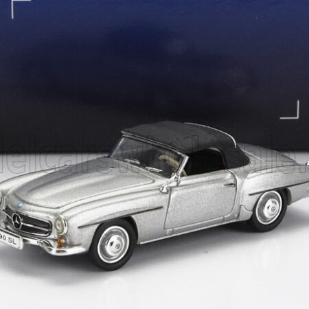 RICKO 1/87 MERCEDES BENZ | SL-CLASS 190SL (W121) SPIDER CLOSED 1955 | SLVER BLACK