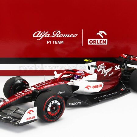 MINICHAMPS 1/18 ALFA ROMEO | F1  C42 TEAM ORLEN RACING N 24 10th BAHRAIN GP 2022 GUANYU ZHOU | WHITE RED MET