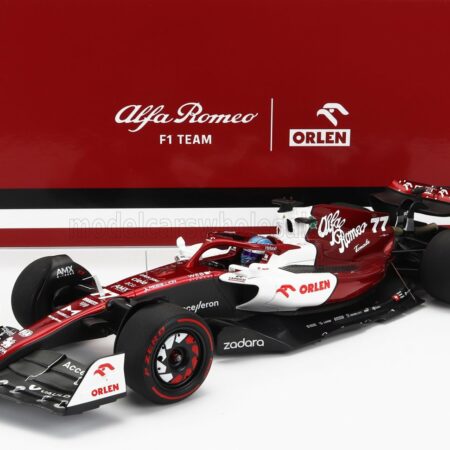 MINICHAMPS 1/18 ALFA ROMEO | F1  C42 TEAM ORLEN RACING N 77 6th BAHRAIN GP 2022 VALTTERI BOTTAS | WHITE RED MET