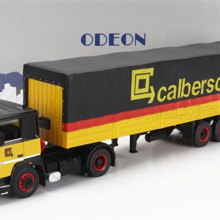 ODEON 1/43 RENAULT | R310 TRUCK TELONATO CALBERSON 1986 | YELLOW BLACK RED
