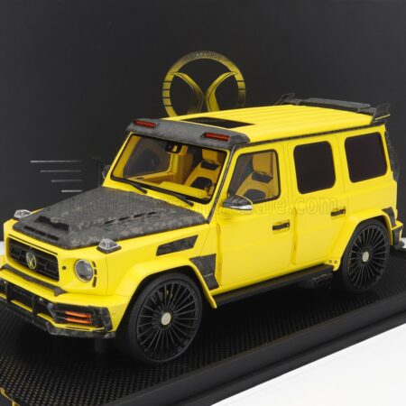 MOTORHELIX 1/18 MERCEDES BENZ | G-CLASS G63 MANSORY (W463) V8 BITURBO 2022 | MATT YELLOW CAMOUFLAGE