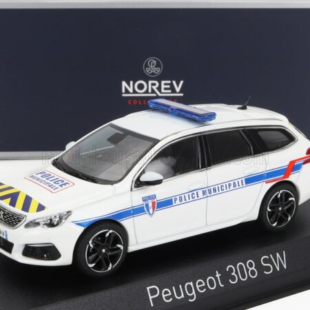 NOREV 1/43 PEUGEOT | 308 SW STATION WAGON POLICE MUNICIPALE 2018 | WHITE