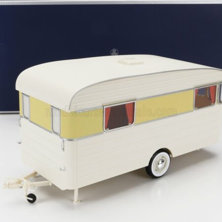 NOREV 1/18 CARAVAN | DIGUE PANORAMIC 14 ROULOTTE 1960 | WHITE