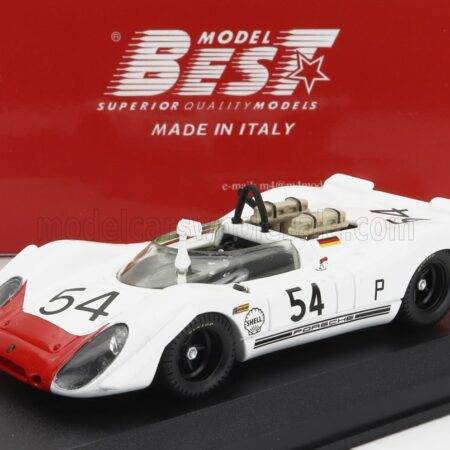 BEST-MODEL 1/43 PORSCHE | 908/02 SPIDER N 54 6h BRANDS HATCH 1969 G.MITTER - U.SCHUTZ | WHITE RED