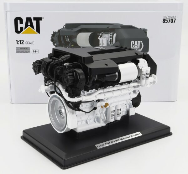 DM-MODELS 1/12 ACCESSORIES | CATERPILLAR C32B MARINE ENGINE - MOTORE A PROPULSIONE MARINO | BLACK WHITE