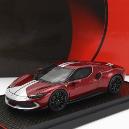 BBR-MODELS 1/43 FERRARI | 296 GTB ASSETTO FIORANO 2022 | ROSSO FIORANO - RED MET SILVER