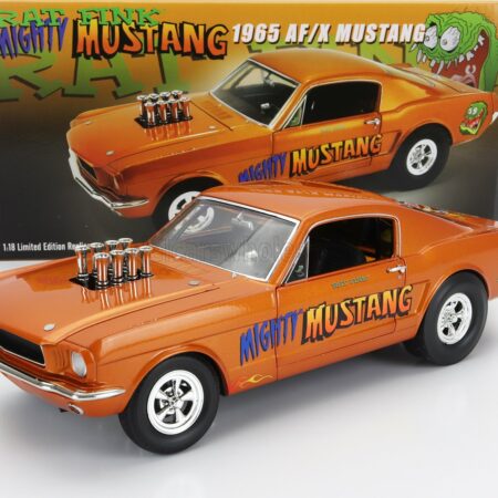 ACME-MODELS 1/18 FORD USA | MUSTANG A/FX COUPE N 0 RAT FINK MIGHTY 1965 | ORANGE MET