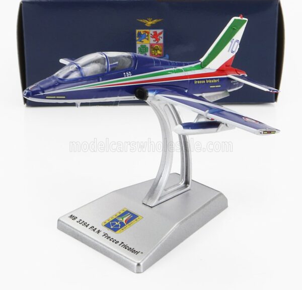 ITALERI 1/100 AERMACCHI | MB339A LIVREA 2023 N 10 FRECCE TRICOLORI - 313th GRUPPO ADDESTRAMENTO ACROBATICO ITALY | BLUE WHITE