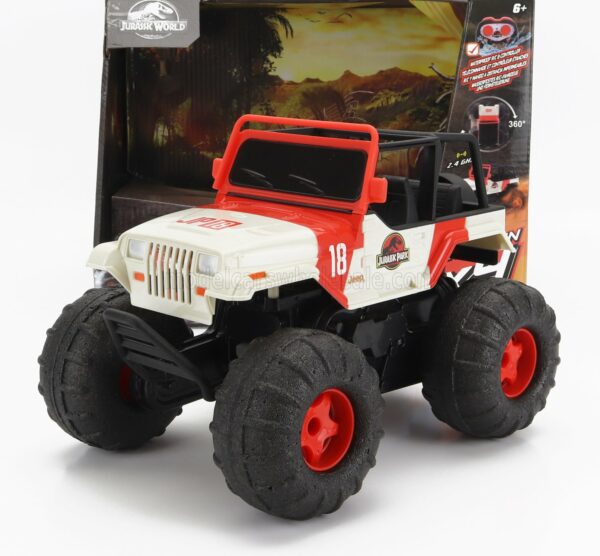 JADA 1/16 JEEP | WRANGLER SEA AND WATER LAND OPEN 2015 - JURASSIC WORLD | WHITE RED