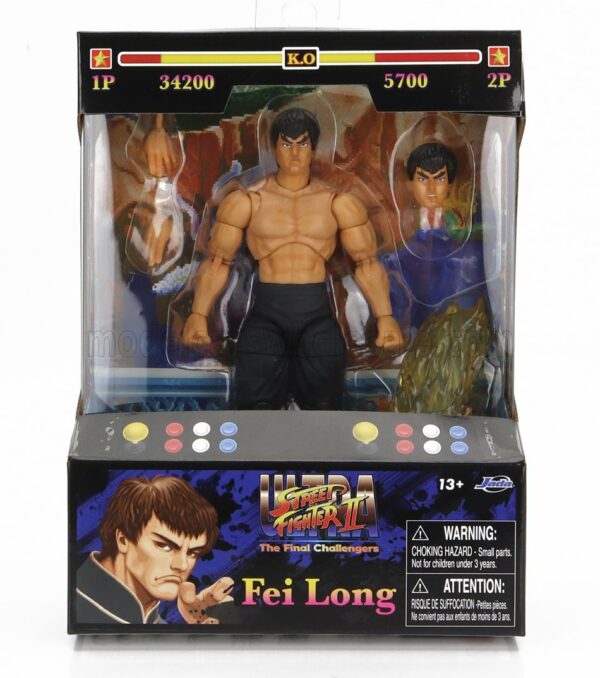 JADA 1/10 FIGURES | FEI LONG - ULTRA STREET FIGHTER II - THE FINAL CHALLENGERS - CM. 15.5 - ACTION FIGURE | BLACK PINK