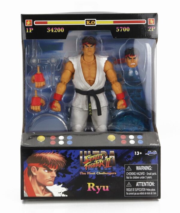 JADA 1/10 FIGURES | RYU - ULTRA STREET FIGHTER II - THE FINAL CHALLENGERS - CM. 15.5 - ACTION FIGURE | WHITE PINK