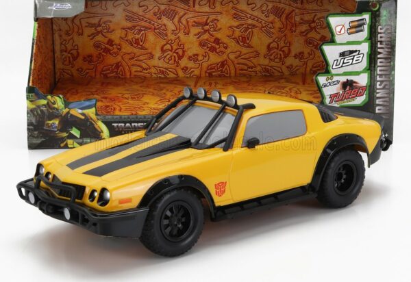 JADA 1/16 CHEVROLET | CAMARO COUPE 1977 - BUMBLEBEE TRANSFORMERS V L'ULTIMO CAVALIERE | YELLOW BLACK