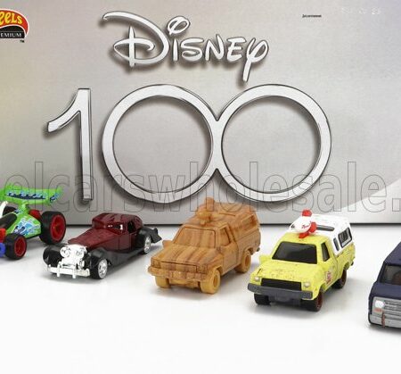 MATTEL HOT WHEELS 1/64 WALT DISNEY | SET 5X DISNEY 100th ANNIVERSARY - CRUELLA DEVILLE 101 DALMATIERS - GUINEVERE VAN ONWARD - PIZZA PLANET TRUCK TOY STORY - RC TOY STORY - BRAVE PIZZA PLANET TRUCK TOY STORY | VARIOUS