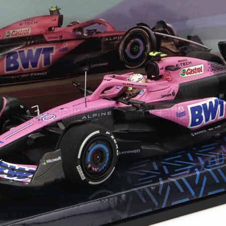 MINICHAMPS 1/43 ALPINE | F1  A523 TEAM BWT ALPINE N 10 9th BAHRAIN GP 2023 PIERRE GASLY | PINK BLACK BLUE