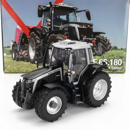 UNIVERSAL HOBBIES 1/32 MASSEY FERGUSON | MF6S.180 TRACTOR BLACK EDITION 2022 | SILVER BLACK