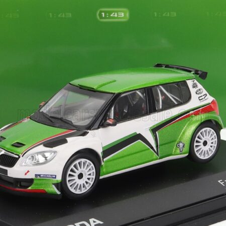 ABREX 1/43 SKODA | FABIA II FL S2000 N 0 SKODA MOTORSPORT DESIGN RALLY 2011 | GREEN WHITE