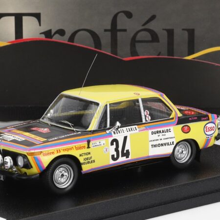 TROFEU 1/43 BMW | 2002Ti (night version) N 34 RALLY MONTECARLO 1975 P.BOS - C.DURKALECK | YELLOW BLACK