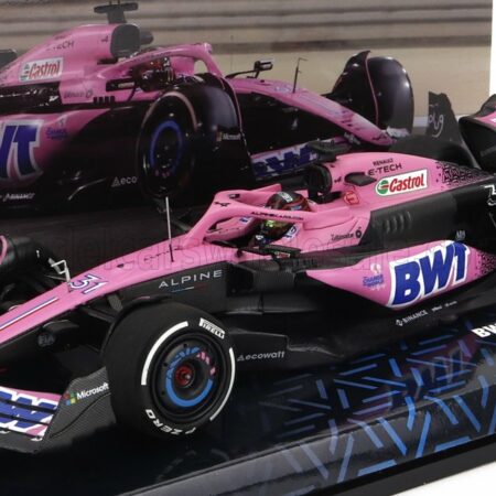 MINICHAMPS 1/43 ALPINE | F1  A523 TEAM BWT ALPINE N 31 BAHRAIN GP 2023 ESTEBAN OCON | PINK BLUE BLACK