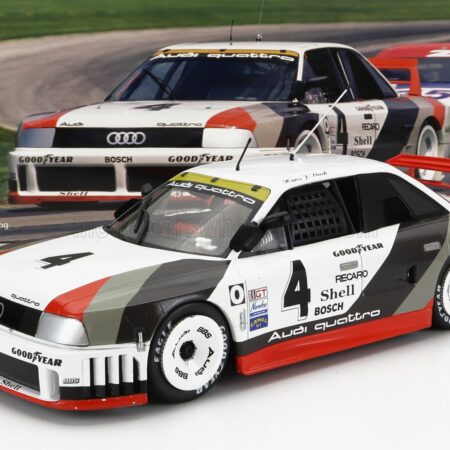 WERK83 1/18 AUDI | 90 QUATTRO TEAM AUDI SPORT N 4 2nd PORTLAND IMSA 1989 HANS JOACHIM STUCK | WHITE GREY RED