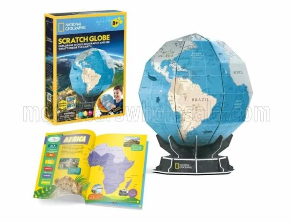 CUBICFUN  PUZZLE | KIT 3D IN FOAM NATIONAL GEOGRAPHIC MAPPAMONDO CM. 20.5x20.5x24.5 - 32 PEZZI - 32 PIECES | /