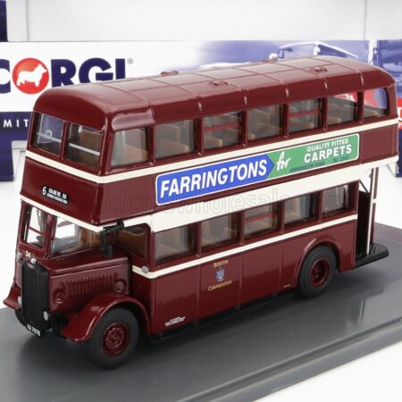 CORGI 1/76 GUY | UTILITY AUTOBUS BURTON CORPORATION 6 CALAIS 1960 | RED CREAM