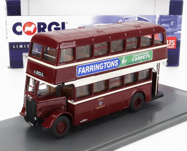 CORGI 1/76 GUY | UTILITY AUTOBUS BURTON CORPORATION 6 CALAIS 1960 | RED CREAM