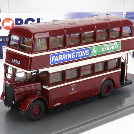 CORGI 1/76 GUY | UTILITY AUTOBUS BURTON CORPORATION 6 ANGLESEY 1960 | RED CREAM