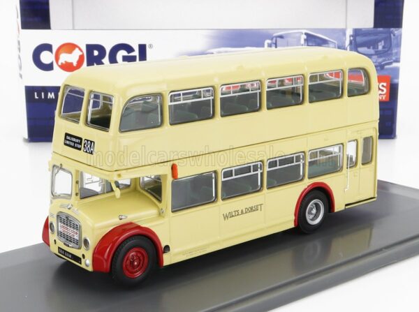 CORGI 1/76 BRISTOL | LODEKKA FS68 AUTOBUS WILTS AND DORSET 38A SALISBURY LIMITED STOP 1956 | CREAM RED