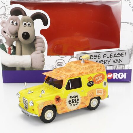 CORGI 1/43 AUSTIN | DELIVERY VAN - WALLACE & GROMIT - CHEESE PLEASE ! - AARDMAN | YELLOW ORANGE