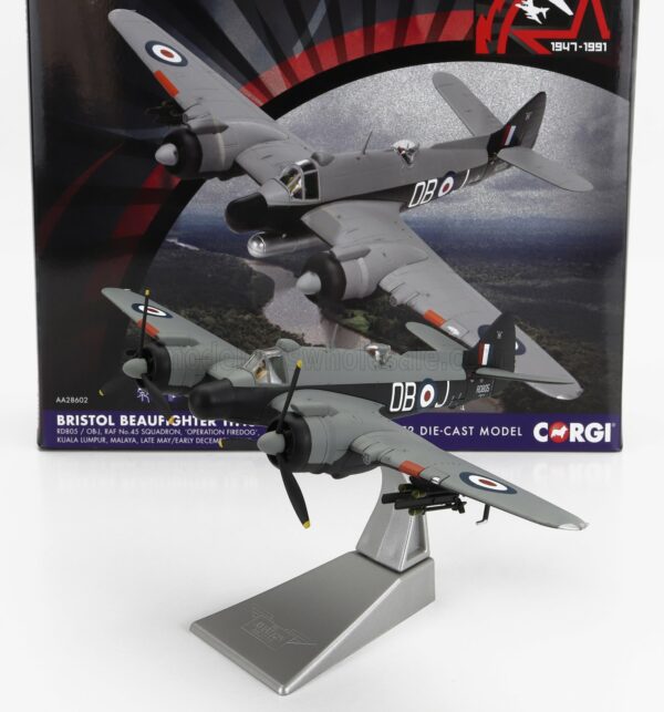 CORGI 1/72 BRISTOL | TF.10 BEAUFIGHTER MILITARY AIRPLANE 1949 | MILITARY GREY