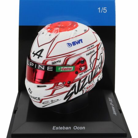 SPARK-MODEL 1/5 BELL HELMET | F1  CASCO HELMET RENAULT A523 TEAM BWT ALPINE N 31 JAPAN GP 2023 ESTEBAN OCON | WHITE