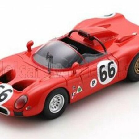 SPARK-MODEL 1/43 ALFA ROMEO | 33 SPIDER TEAM AUTODELTA N 66 12h SEBRING 1967 R.BUSSINELLO - N.GALLI | RED