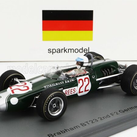 SPARK-MODEL 1/43 BRABHAM | F2  BT23 N 22 2nd GERMAN GP 1967 ALAN REES | GREEN WHITE