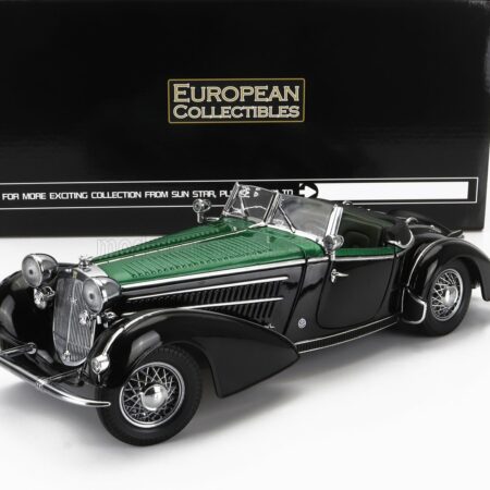 SUN-STAR 1/18 HORCH  | 855 ROADSTER OPEN 1939 | BLACK GREEN