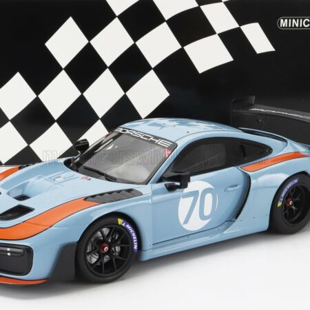 MINICHAMPS 1/18 PORSCHE | 935/19 N 70 GULF - BASE 911 991-2 GT2 RS COUPE 2018 | LIGHT BLUE ORANGE