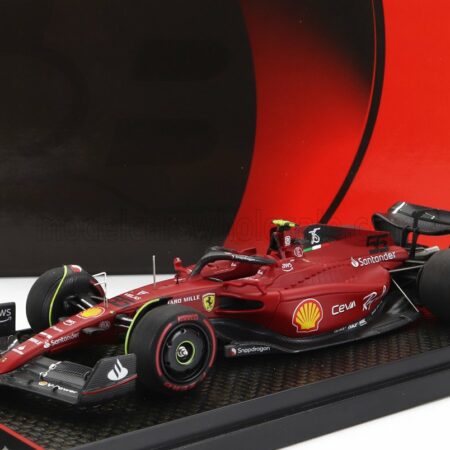 BBR-MODELS 1/43 FERRARI | F1-75 TEAM SCUDERIA FERRARI N 55 2nd BAHRAIN GP 2022 CARLOS SAINZ | RED