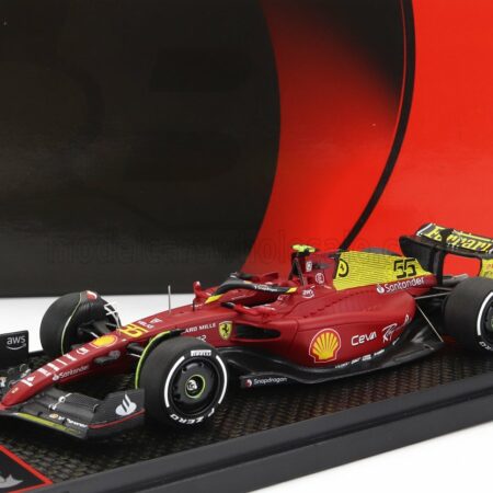 BBR-MODELS 1/43 FERRARI | F1-75 SCUDERIA FERRARI N 55 4th MONZA ITALY GP 2022 CARLOS SAINZ | RED YELLOW