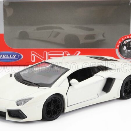 WELLY 1/34 LAMBORGHINI | AVENTADOR LP700-4 2011 | WHITE PEARL MET