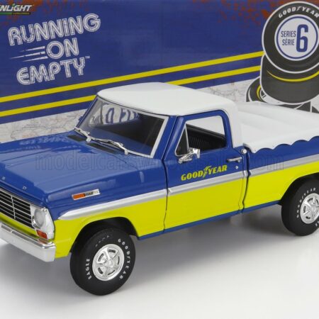 GREENLIGHT 1/24 FORD USA | F-100 PICK-UP GOOD YEAR 1969 | BLUE YELLOW