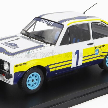 EDICOLA 1/24 FORD ENGLAND | ESCORT RS 1800 MKII N 1 WINNER RALLY ACROPOLIS 1979 B.WALDEGARD - H.THORSZELIUS | WHITE YELLOW BLUE