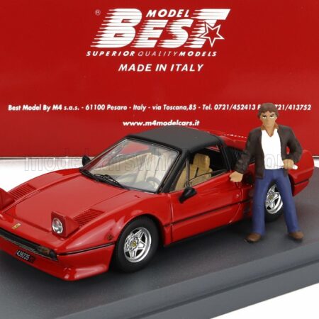 BEST-MODEL 1/43 FERRARI | 308 GTS 1977 - PERSONAL CAR GILLES VILLENEUVE WITH FIGURE | RED