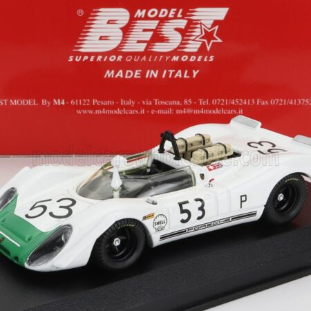 BEST-MODEL 1/43 PORSCHE | 908/2 SPIDER N 53 WINNER 6h BRANDS HATCH 1969 J.SIFFERT - B.REDMAN | WHITE GREEN