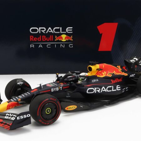 MINICHAMPS 1/18 RED BULL | F1  RB18 TEAM ORACLE RED BULL RACING N 1 WORLD CHAMPION WINNER BELGIUM GP 2022 MAX VERSTAPPEN | MATT BLUE YELLOW RED