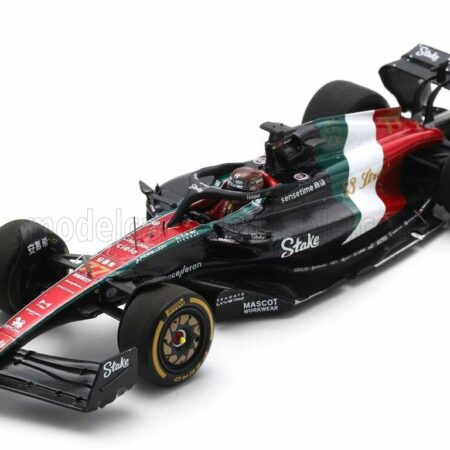 SPARK-MODEL 1/43 ALFA ROMEO | F1  C43 TEAM STAKE N 77 MONZA ITALY GP 2023 VALTTERI BOTTAS | BLACK RED WHITE GREEN