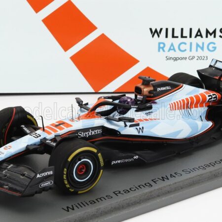 SPARK-MODEL 1/43 WILLIAMS | F1  FW45 TEAM WILLIAMS RACING GULF N 23 SINGAPORE GP 2023 ALEXANDER ALBON | LIGH BLUE