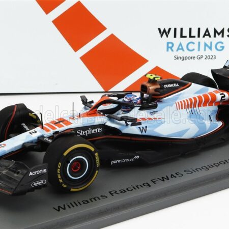 SPARK-MODEL 1/43 WILLIAMS | F1  FW45 TEAM WILLIAMS RACING GULF N 2 SINGAPORE GP 2023 LOGAN SARGEANT | LIGH BLUE