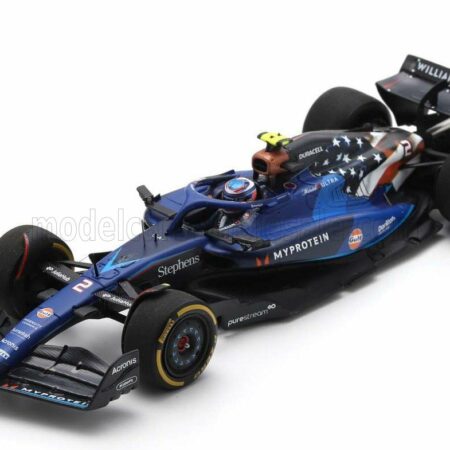 SPARK-MODEL 1/43 WILLIAMS | F1  FW45 TEAM WILLIAMS RACING GULF N 2 AUSTIN USA GP 2023 LOGAN SARGEANT | BLUE