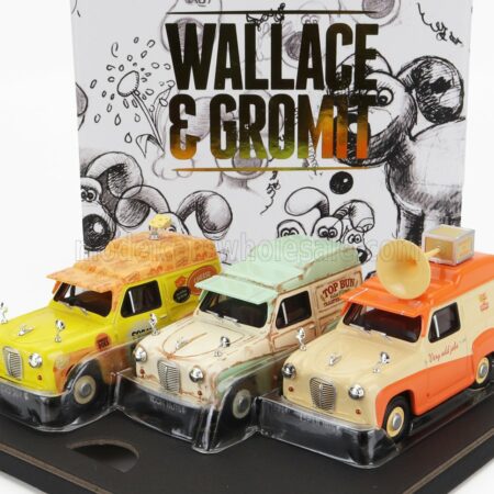 CORGI 1/43 AUSTIN | SET 3X DELIVERY VAN - WALLACE & GROMIT - AARDMAN | VARIOUS