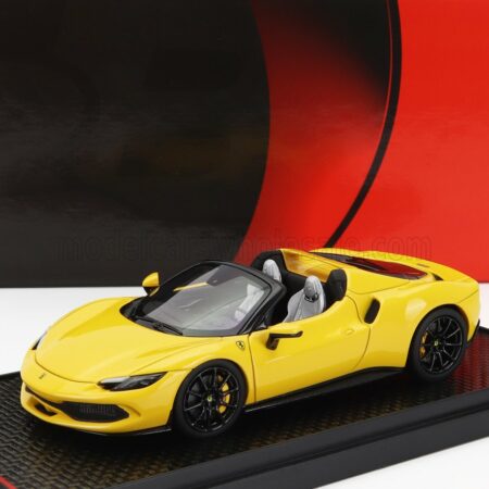 BBR-MODELS 1/43 FERRARI | 296 GTS SPIDER 2022 - BLACK WHEELS | GIALLO MODENA - YELLOW