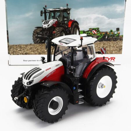 UNIVERSAL HOBBIES 1/32 STEYR | 6280 ABSOLUT CVT TRACTOR 2022 | RED WHITE